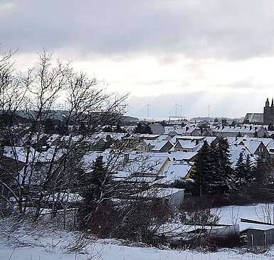 Blick über Jüterbog im Winter