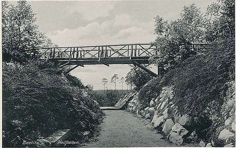 Postkarte historische Parkanlage Beelitz-Heilstätten
