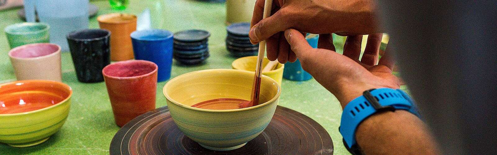 Kreativ sein in der Königsblau Töpferei auf Gut Schmerwitz