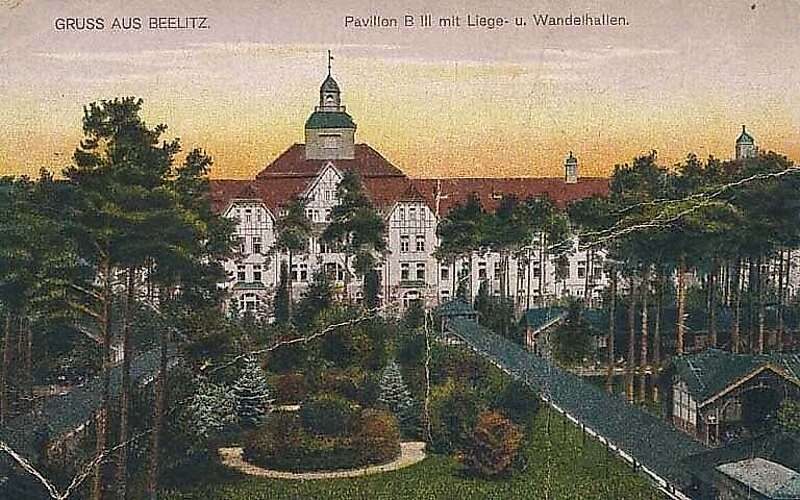 Postkarte Beelitz-Heilstätten Pavillion B III
