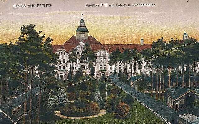 Postkarte Beelitz-Heilstätten Pavillion B III